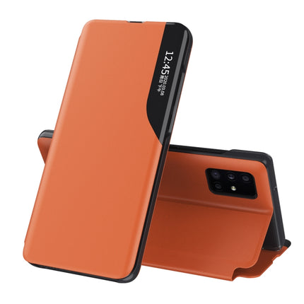 For Samsung Galaxy Note20 Ultra Attraction Flip Holder Leather Phone Case(Orange)-garmade.com