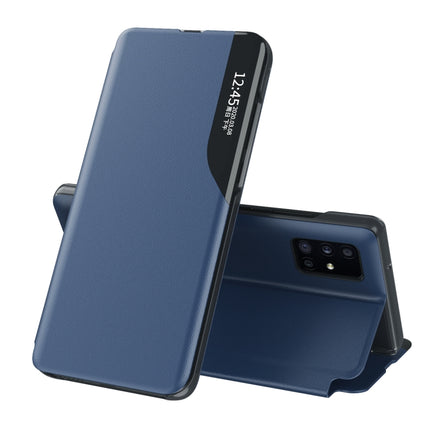For Samsung Galaxy Note20 Ultra Attraction Flip Holder Leather Phone Case(Blue)-garmade.com