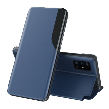 For Galaxy S20 Plus Attraction Flip Holder Leather Phone Case(Blue)-garmade.com