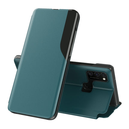 For Galaxy M31/M30S/M21 Attraction Flip Holder Leather Phone Case(Green)-garmade.com