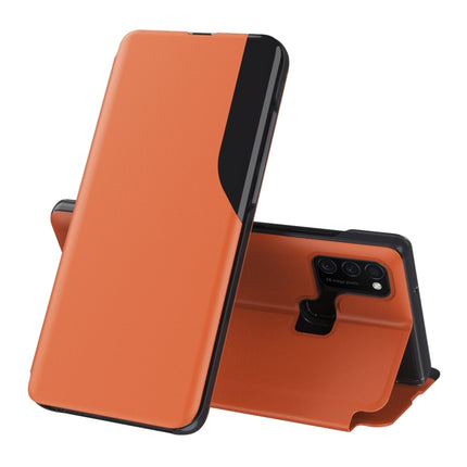 For Galaxy M31/M30S/M21 Attraction Flip Holder Leather Phone Case(Orange)-garmade.com