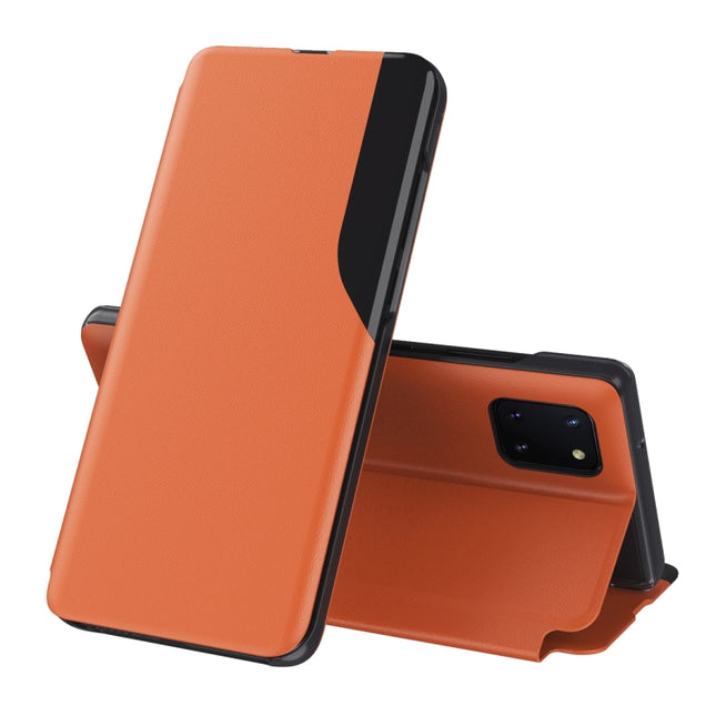 For Samsung Galaxy A81 / Note10 Lite / M60s Attraction Flip Holder Leather Phone Case(Orange)-garmade.com