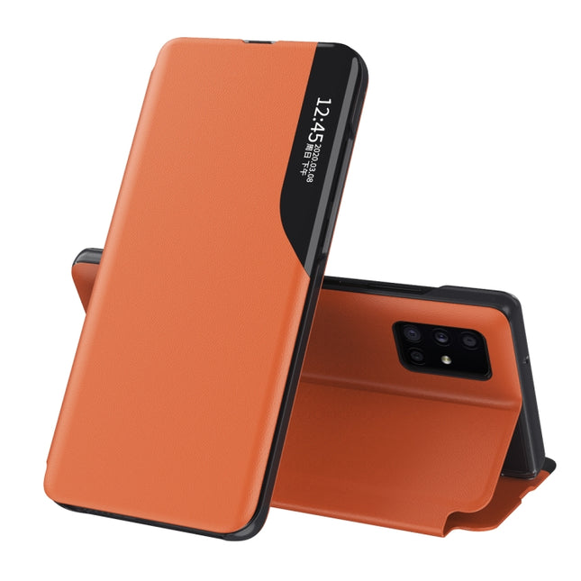 For Samsung Galaxy A71 5G Attraction Flip Holder Leather Phone Case(Orange)-garmade.com