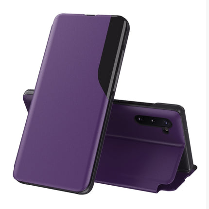 For Samsung Galaxy Note 10 Attraction Flip Holder Leather Phone Case(Purple)-garmade.com