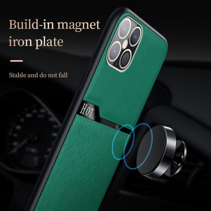 For iPhone 12 mini Skin-Friendly Frosted Leather + TPU All-Inclusive Phone Case with Metal Iron Sheet(Black)-garmade.com