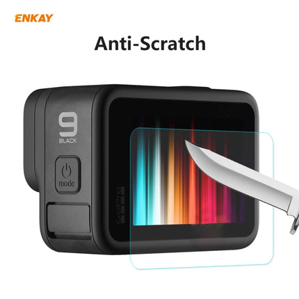 For GoPro HERO9 ENKAY Hat-Prince 3 in 1 0.2mm 9H 2.15D Protective Camera Lens and Screen Tempered Glass Film-garmade.com