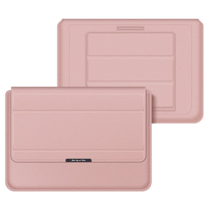 4 in 1 Uuniversal Laptop Holder PU Waterproof Protection Wrist Laptop Bag, Size:13/14inch(Rose gold)-garmade.com