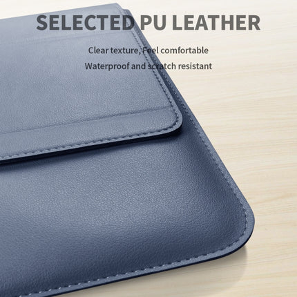 4 in 1 Uuniversal Laptop Holder PU Waterproof Protection Wrist Laptop Bag, Size:13/14inch(Dark blue)-garmade.com