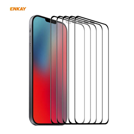 5 PCS ENKAY Hat-Prince 0.26mm 9H 6D Curved Full Coverage Tempered Glass Protector For iPhone 12 Pro Max-garmade.com