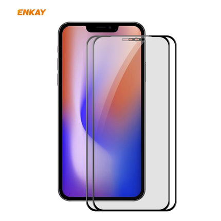 2 PCS ENKAY Hat-Prince 0.26mm 9H 6D Privacy Anti-spy Full Screen Tempered Glass Film For iPhone 12 Pro Max-garmade.com