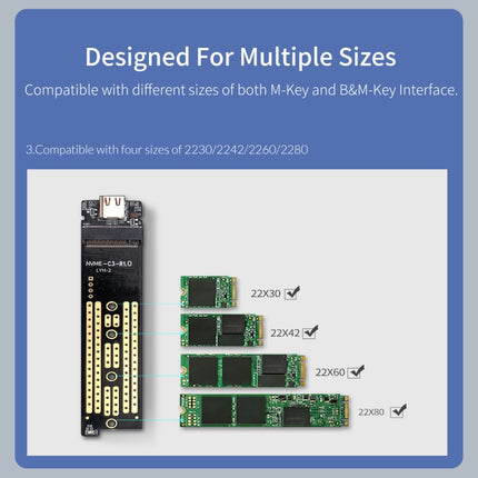 ORICO M2PAC3-G20 USB3.2 20Gbps M.2 NVMe SSD Enclosure-garmade.com