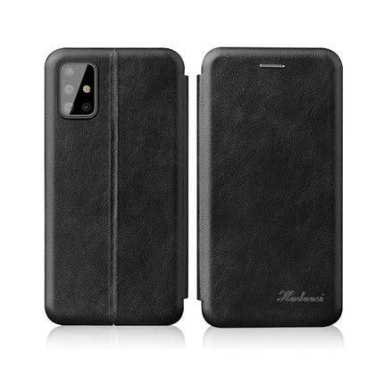 For Samsung Galaxy Note20 Ultra Integrated Voltage Retro Texture Magnetic TPU+PU Leather Case with Card Slot & Holder(Black)-garmade.com