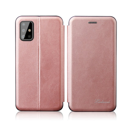 For Samsung Galaxy Note20 Ultra Integrated Voltage Retro Texture Magnetic TPU+PU Leather Case with Card Slot & Holder(Rose Gold)-garmade.com