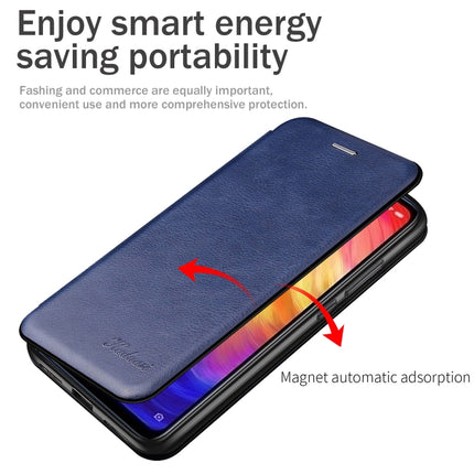 For Samsung Galaxy A41 Integrated Voltage Retro Texture Magnetic TPU+PU Leather Case with Card Slot & Holder(Blue)-garmade.com