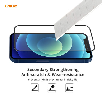 ENKAY Hat-Prince Anti-drop Full Glue Tempered Glass Full Screen Film Anti-fall Protector For iPhone 12 Pro Max-garmade.com