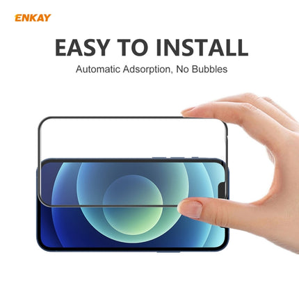 ENKAY Hat-Prince Anti-drop Full Glue Tempered Glass Full Screen Film Anti-fall Protector For iPhone 12 Pro Max-garmade.com