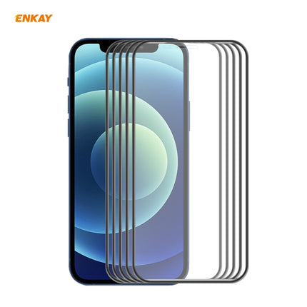 5 PCS ENKAY Hat-Prince Anti-drop Full Glue Tempered Glass Full Screen Film Anti-fall Protector For iPhone 12 Pro Max-garmade.com