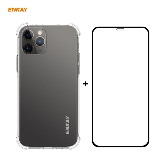 Hat-Prince ENKAY 2 in 1 Clear TPU Soft Case Shockproof Cover + 0.26mm 9H 2.5D-garmade.com