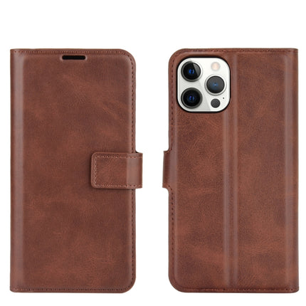 Retro Calf Pattern Buckle Horizontal Flip Leather Case with Holder & Card Slot & Wallet For iPhone 12 Pro Max(Dark Brown)-garmade.com