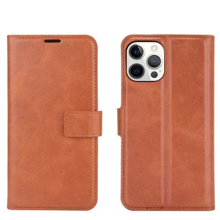Retro Calf Pattern Buckle Horizontal Flip Leather Case with Holder & Card Slot & Wallet For iPhone 12 Pro Max(Light Brown)-garmade.com