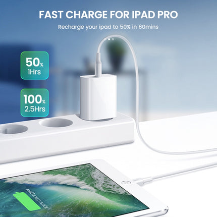 2 in 1 PD 20W Single USB-C / Type-C Port Travel Charger + 3A PD3.0 USB-C / Type-C to 8 Pin Fast Charge Data Cable Set, Cable Length: 2m, EU Plug-garmade.com