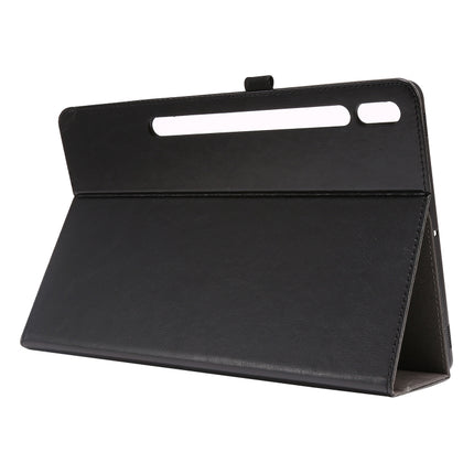 For Samsung Galaxy Tab S8+ / Tab S8 Plus / Tab S7 FE / Tab S7+ T970/T976B 2-Folding Business Horizontal Flip PU Leather Case with Card Slots & Holder(Black)-garmade.com