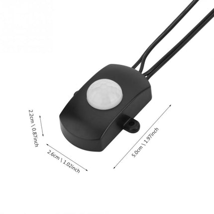 DC 5V/12V/24V USB Body Infrared PIR Motion Sensor Switch Human Motion Sensor Detector Switch For LED Light Strip(Black)-garmade.com