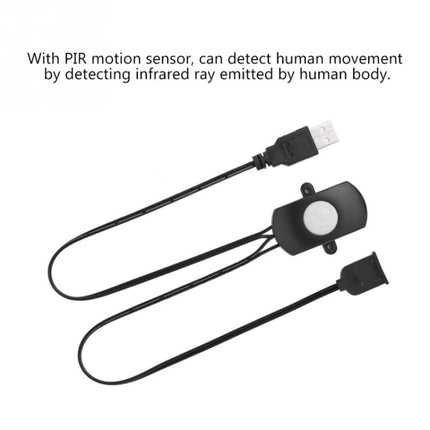 DC 5V/12V/24V USB Body Infrared PIR Motion Sensor Switch Human Motion Sensor Detector Switch For LED Light Strip(White)-garmade.com