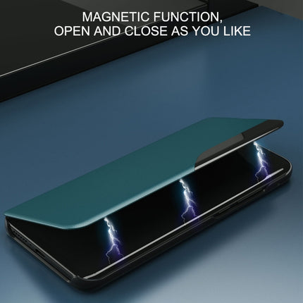 Side Display Magnetic Shockproof Horizontal Flip Leather Case with Holder For iPhone 12 mini(Black)-garmade.com
