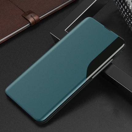 Side Display Magnetic Shockproof Horizontal Flip Leather Case with Holder For iPhone X / XS(Green)-garmade.com