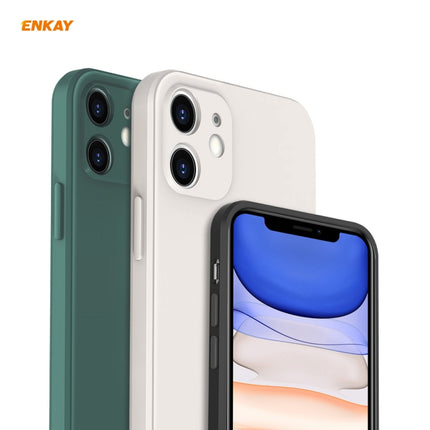 For iPhone 11 Pro Hat-Prince ENKAY ENK-PC064 Liquid Silicone Straight Edge Shockproof Protective Case(Beige)-garmade.com