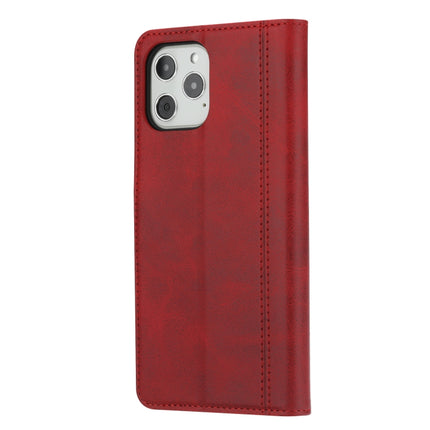 Calf Texture Double Fold Clasp Horizontal Flip Leather Case with Photo Frame & Holder & Card Slots & Wallet (Red)-garmade.com