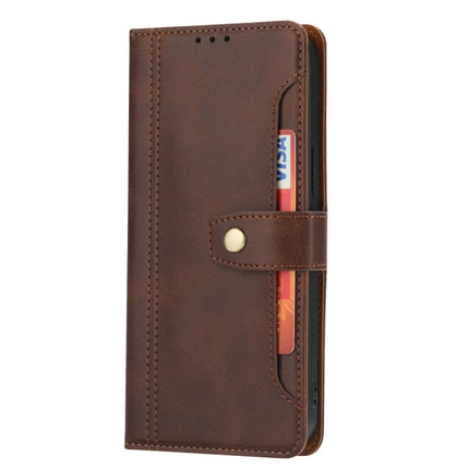 Calf Texture Double Fold Clasp Horizontal Flip Leather Case with Photo Frame & Holder & Card Slots & Wallet For iPhone 12 Pro Max(Coffee)-garmade.com