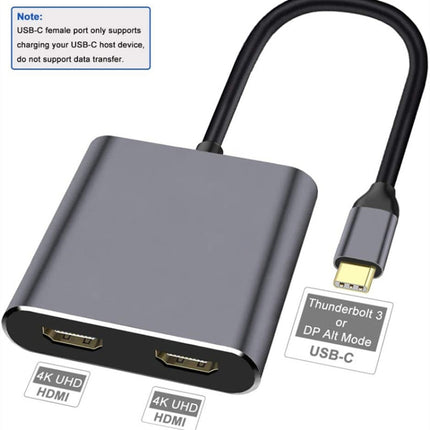 ZS-SGSHDMI USB-C / Type-C to Dual HDMI Adapter-garmade.com