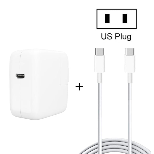 2 in 1 PD3.0 30W USB-C / Type-C Travel Charger with Detachable Foot + PD3.0 3A USB-C / Type-C to USB-C / Type-C Fast Charge Data Cable Set, Cable Length: 1m, US Plug-garmade.com