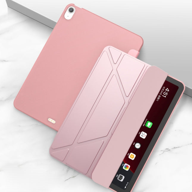 Multi-folding Surface PU Leather Case with Holder & Sleep / Wake-up For iPad Air 2022 / 2020 10.9-garmade.com