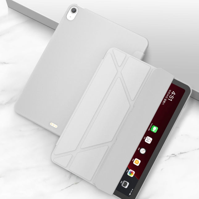 Multi-folding Surface PU Leather Case with Holder & Sleep / Wake-up For iPad Air 2022 / 2020 10.9-garmade.com