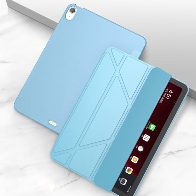 Multi-folding Surface PU Leather Case with Holder & Sleep / Wake-up For iPad Air 2022 / 2020 10.9-garmade.com