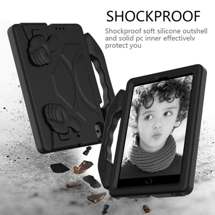 For iPad Mini 5/4/3/2/1 EVA Material Children Flat Anti Falling Cover Protective Shell With Thumb Bracket(Black)-garmade.com