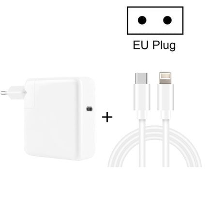 2 in 1 PD3.0 30W USB-C / Type-C Travel Charger with Detachable Foot + PD3.0 3A USB-C / Type-C to 8 Pin Fast Charge Data Cable Set, Cable Length: 1m, EU Plug-garmade.com