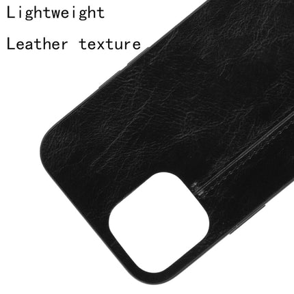 Shockproof Sewing Cow Pattern Skin PC + PU + TPU Case For iPhone 12 Pro Max(Black)-garmade.com