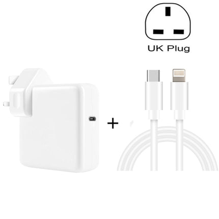 2 in 1 PD3.0 30W USB-C / Type-C Travel Charger with Detachable Foot + PD3.0 3A USB-C / Type-C to 8 Pin Fast Charge Data Cable Set, Cable Length: 2m, UK Plug-garmade.com