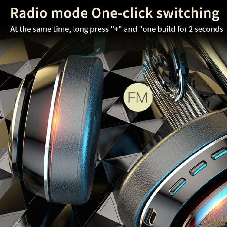 VJ320 Bluetooth 5.0 Head-mounted Foldable Wireless Headphones Support TF Card with Mic(Black)-garmade.com