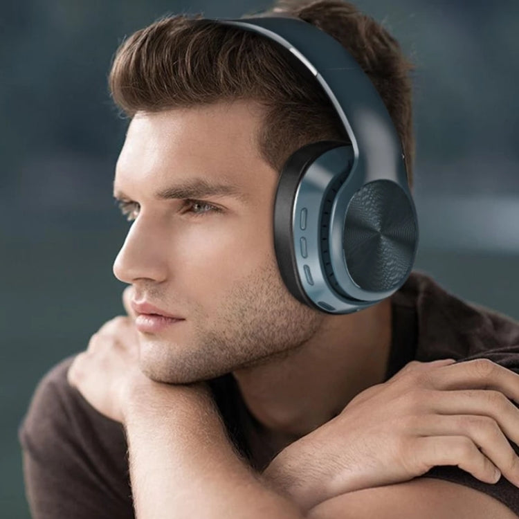 VJ320 Bluetooth 5.0 Head-mounted Foldable Wireless Headphones Support TF Card with Mic(Black)-garmade.com