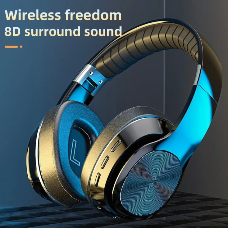 VJ320 Bluetooth 5.0 Head-mounted Foldable Wireless Headphones Support TF Card with Mic(Black)-garmade.com