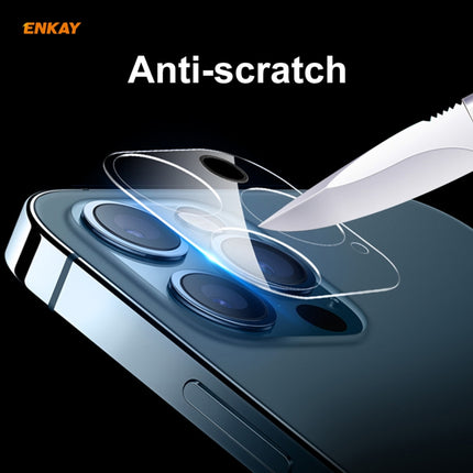 For iPhone 12 Pro Max ENKAY Hat-Prince 9H Rear Camera Lens Tempered Glass Film Full Coverage Protector-garmade.com