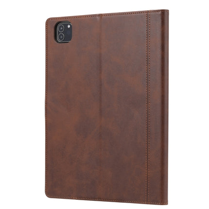 Calf Texture Double Fold Clasp Horizontal Flip Leather Case with Photo Frame & Holder & Card Slots & Wallet For iPad Air 2022 / 2020 10.9(Coffee)-garmade.com