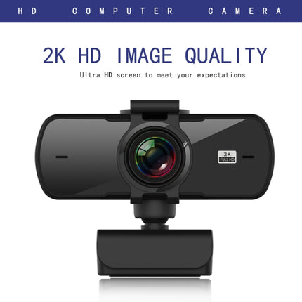 C5 4 Million Pixel Auto Focus 2K Full HD Webcam 360 Rotation USB Driver-free Live Broadcast WebCamera with Mic-garmade.com