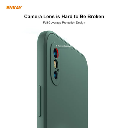 ENKAY ENK-PC071 Hat-Prince Liquid Silicone Straight Edge Shockproof Protective Case For iPhone XS / X(Purple)-garmade.com