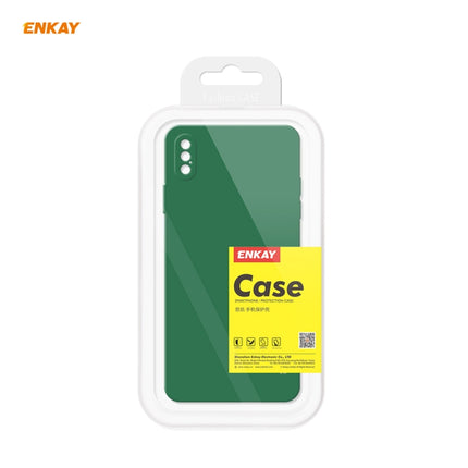 ENKAY ENK-PC072 Hat-Prince Liquid Silicone Straight Edge Shockproof Protective Case For iPhone XS Max(White)-garmade.com